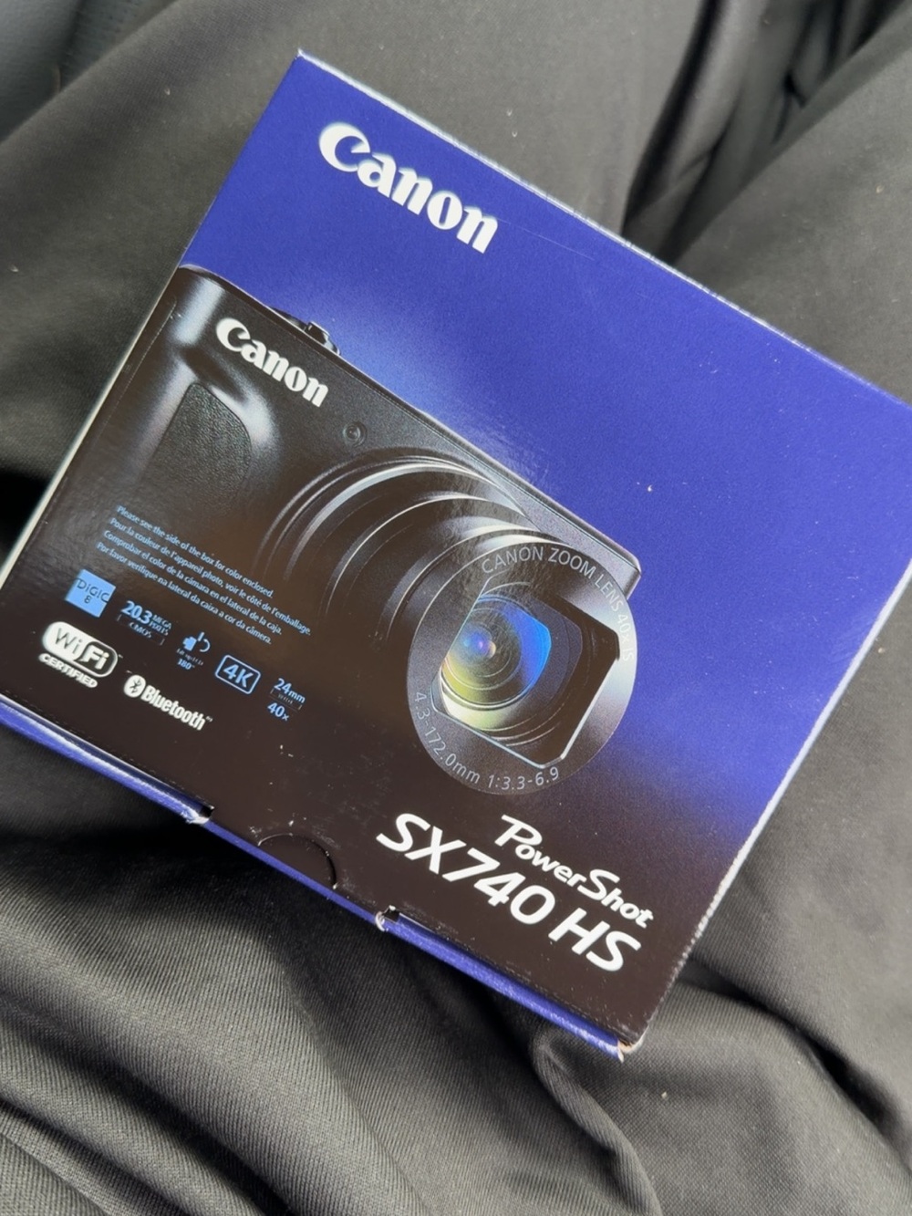 Canon PowerShot SX740 HS Boxed Camera - Blue and Black Packaging